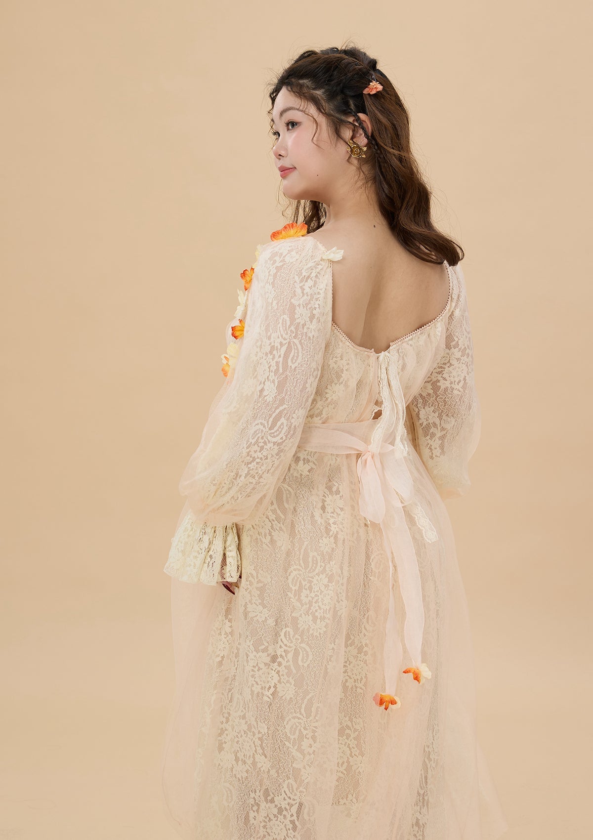 Curve & Plus Sunset & Orange Ocean Dress
