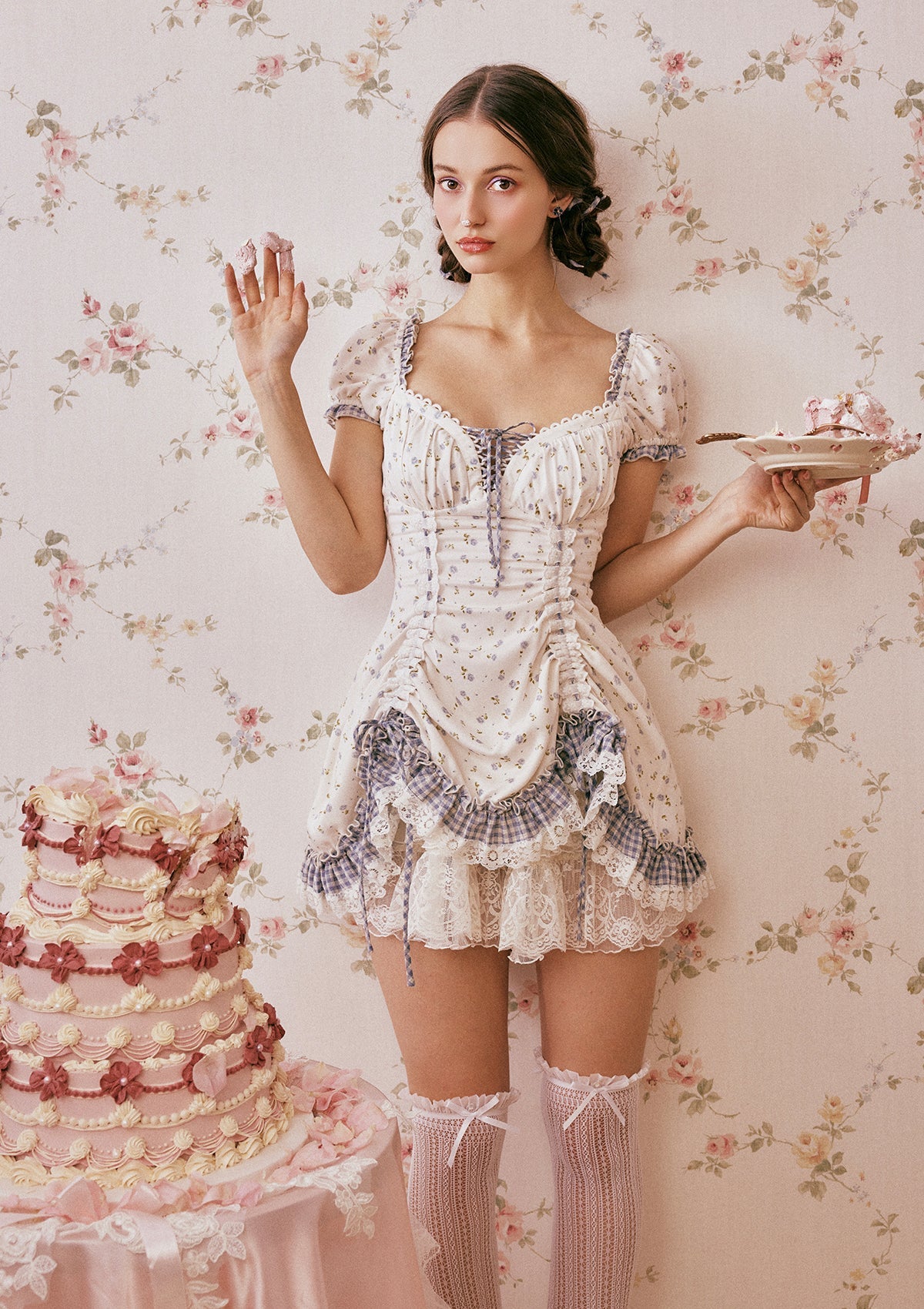 Vintage fairy tale dress with Peter Rabbit design