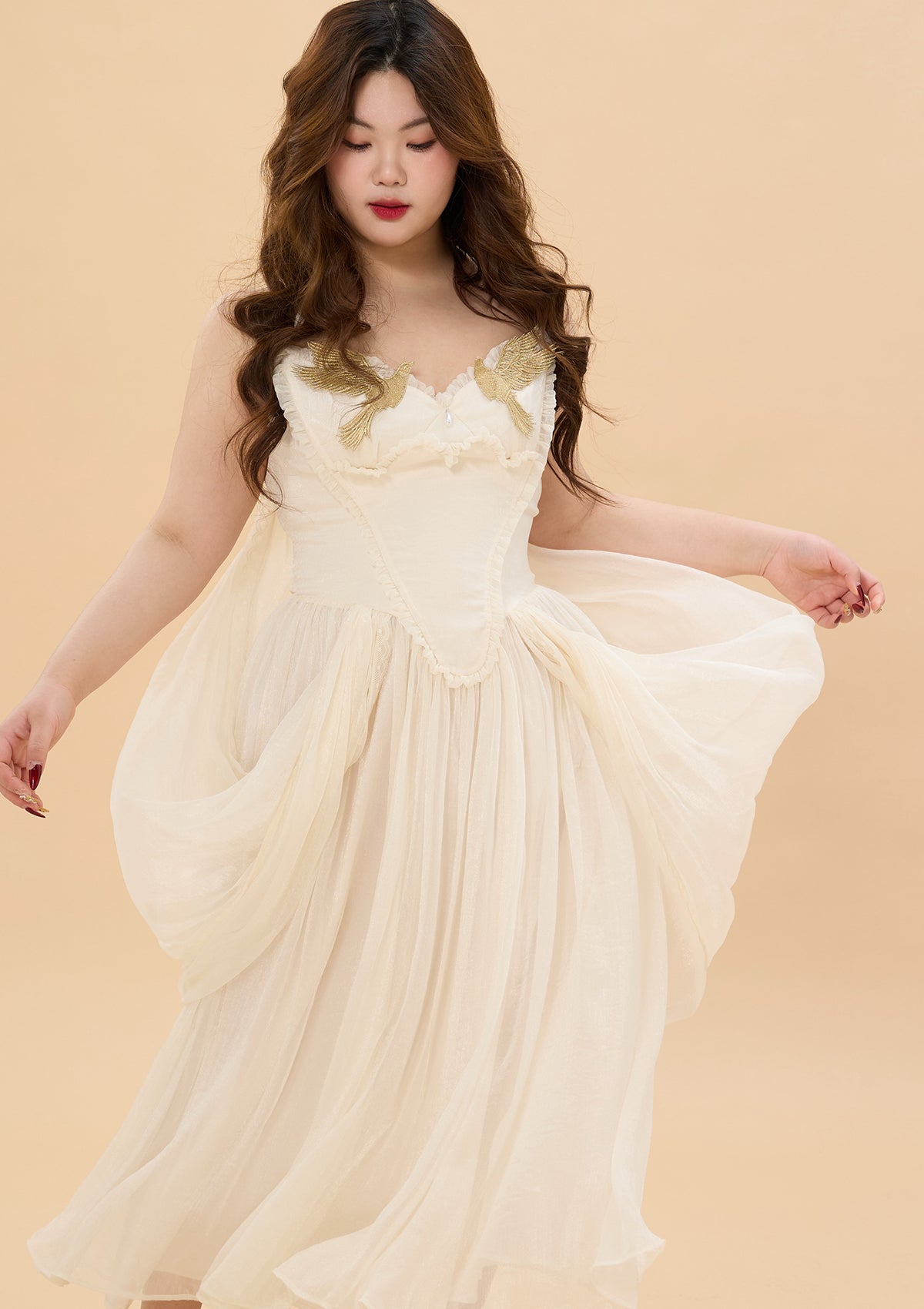 Curve & Plus "Date With An Angel"Corset Dress