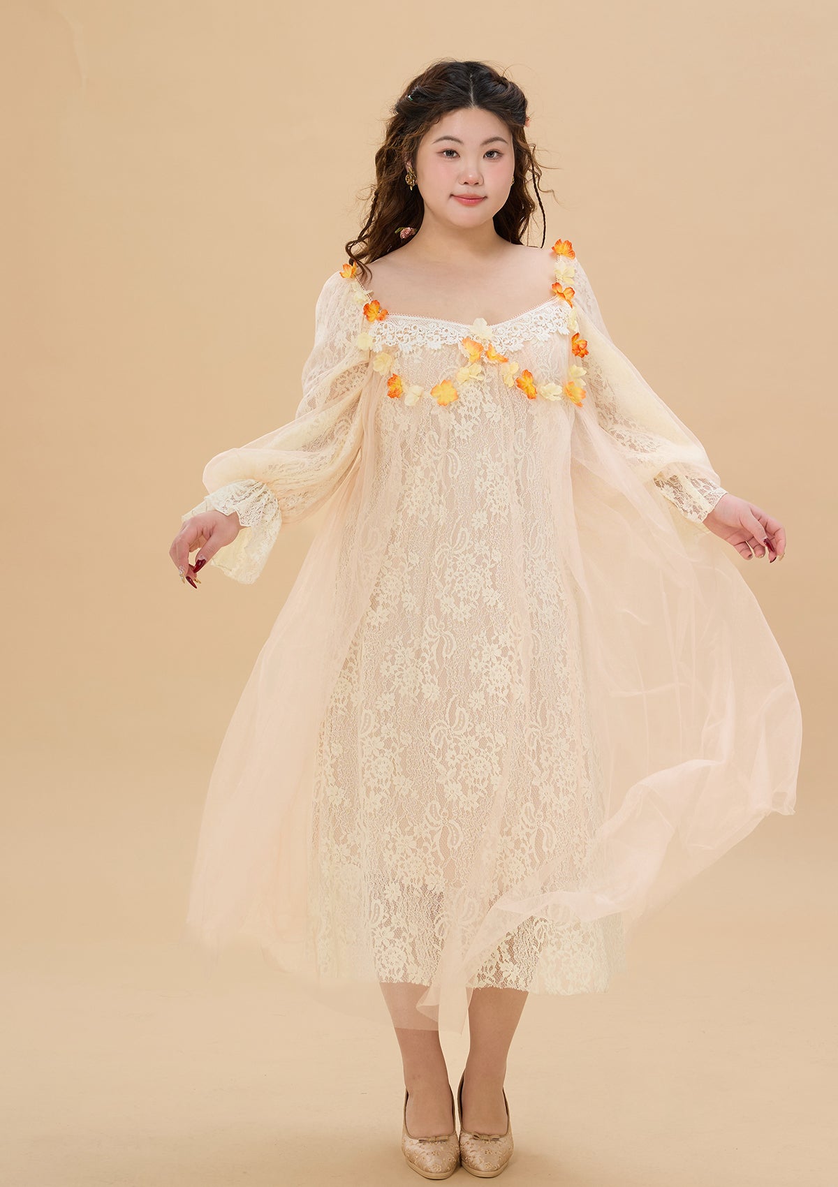 Curve & Plus Sunset & Orange Ocean Dress