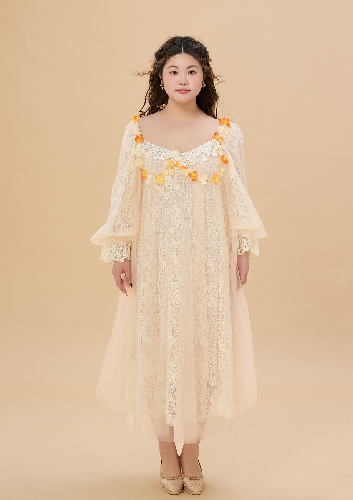 Curve & Plus Sunset & Orange Ocean Dress
