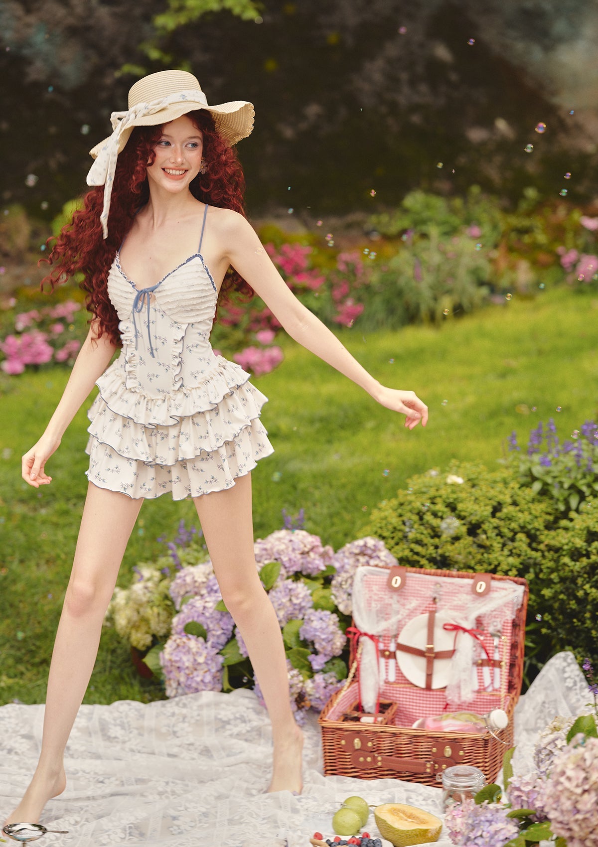 Blue Cherry Blossom Dress