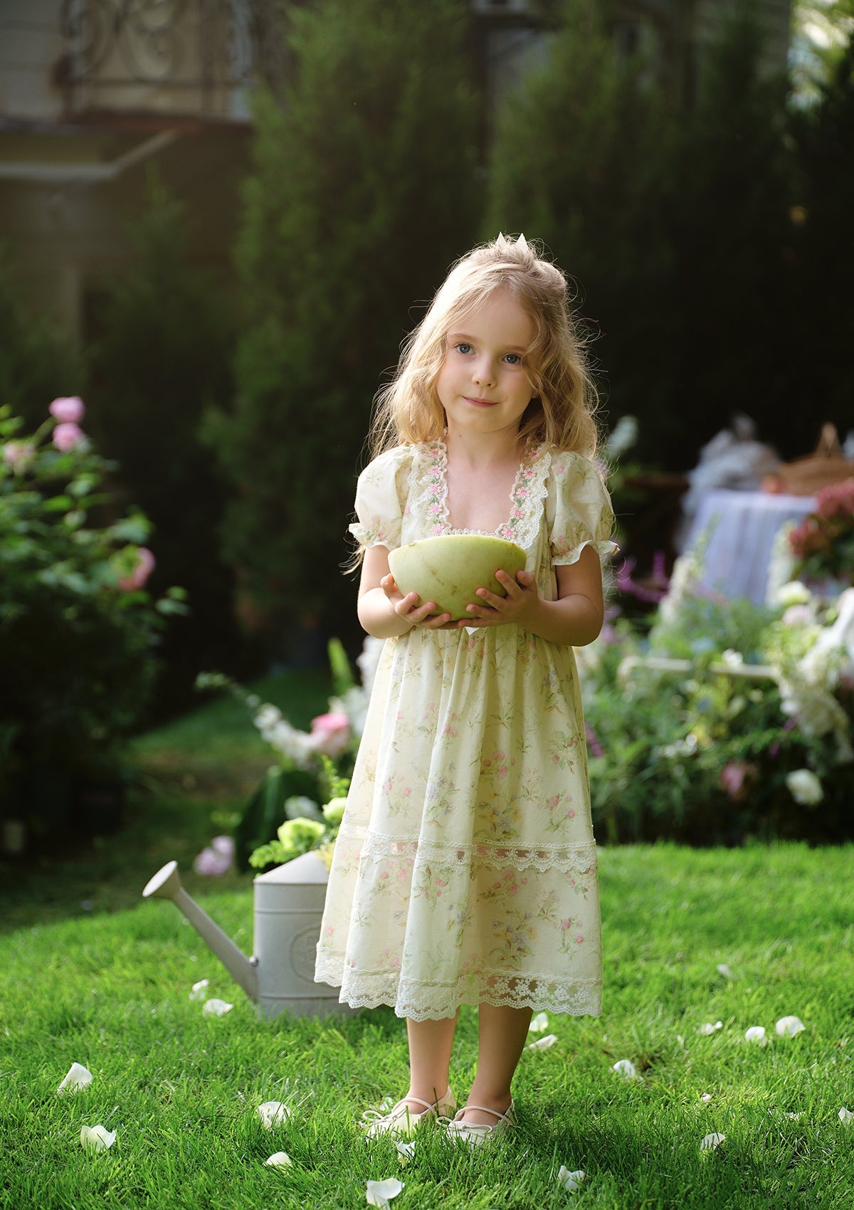 Toddler Girl Garden Tea Party Corset Dress