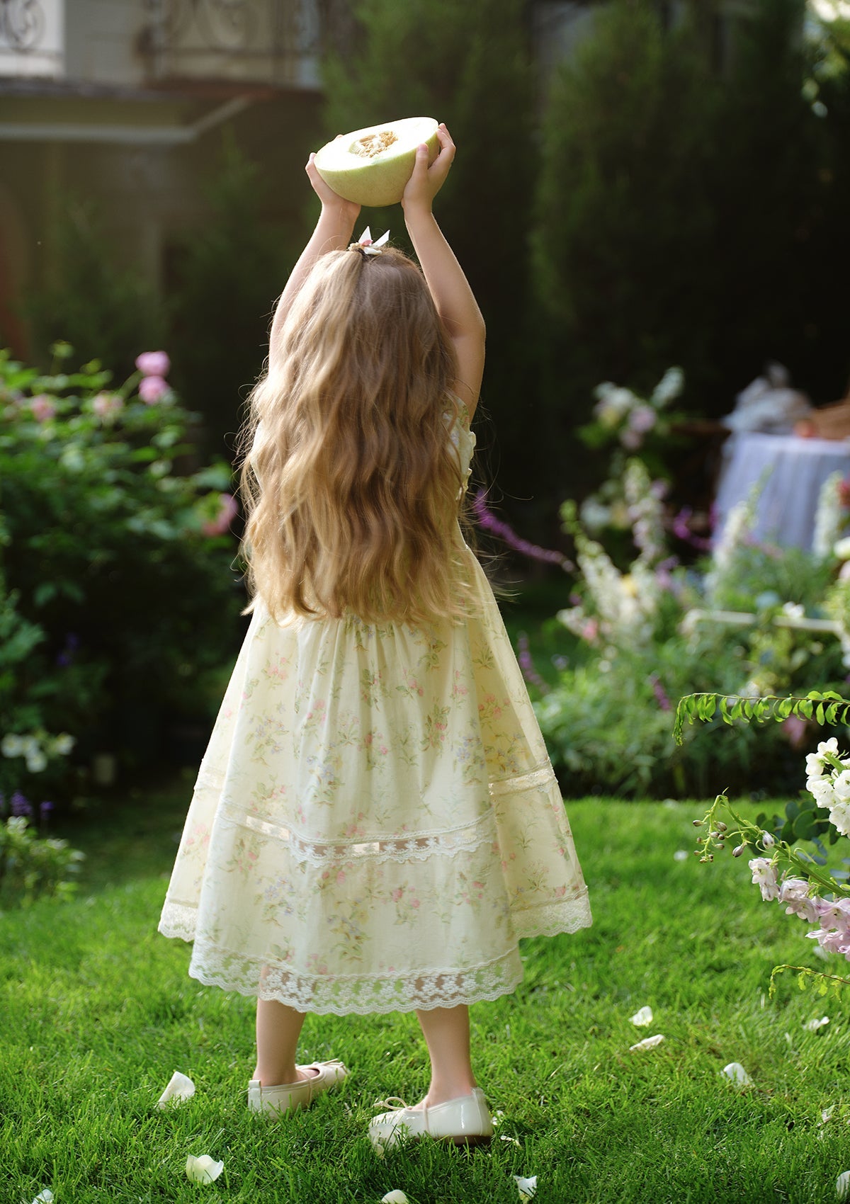 Toddler Girl Garden Tea Party Corset Dress