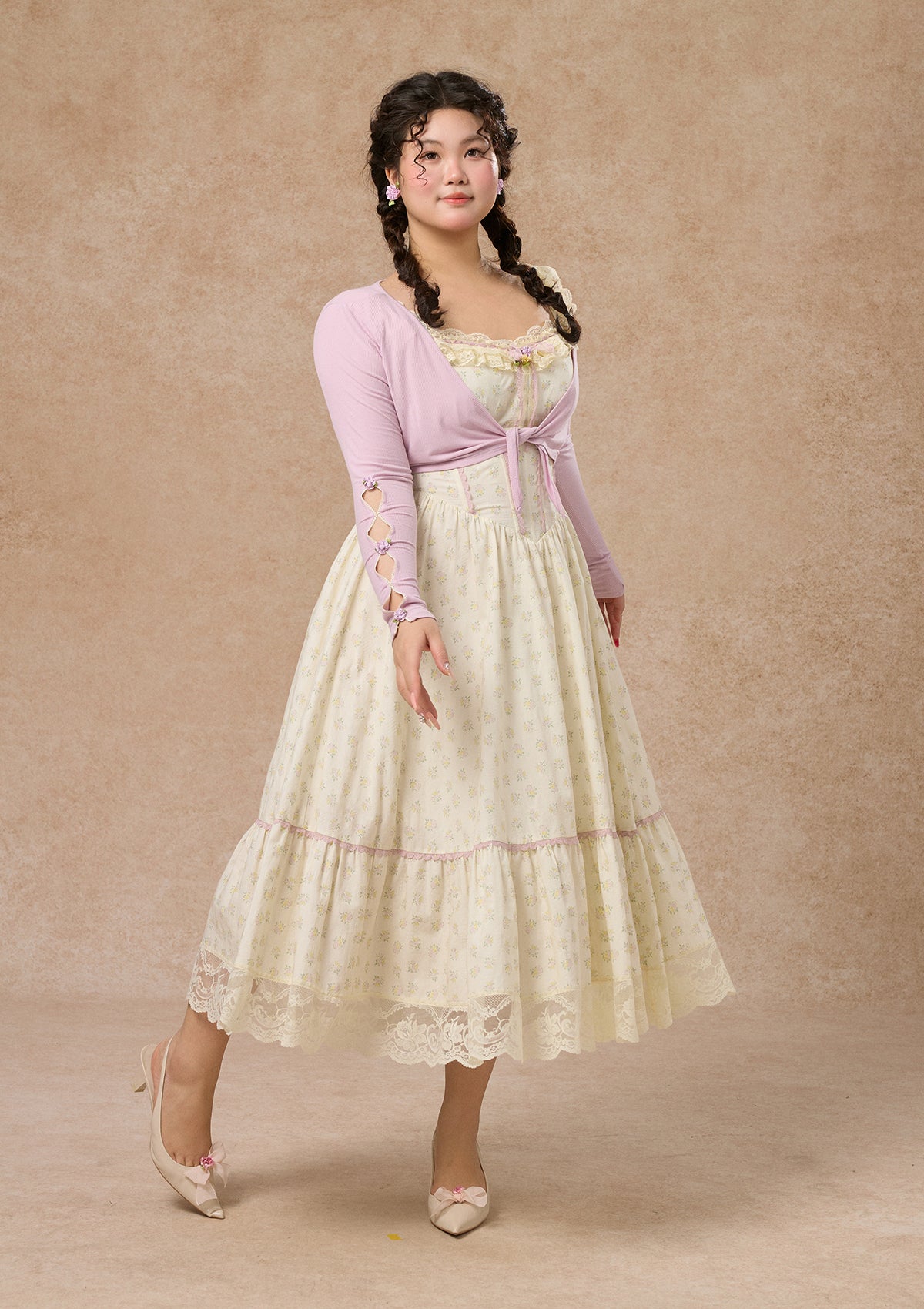 Curve&Plus Cream Clove Dress