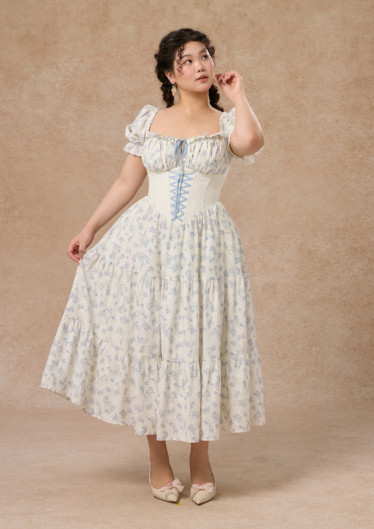 Curve&Plus Blue Dollhouse Corset Dress (Long)