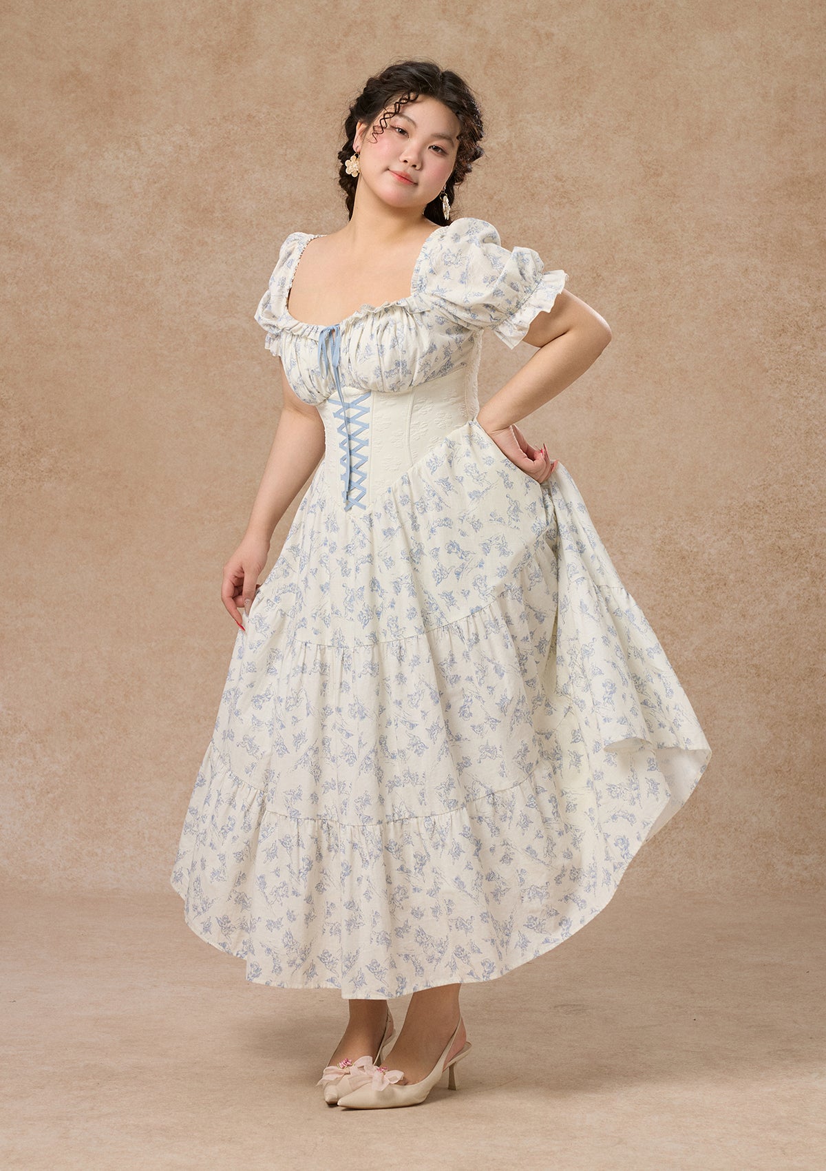 Curve&Plus Blue Dollhouse Corset Dress (Long)