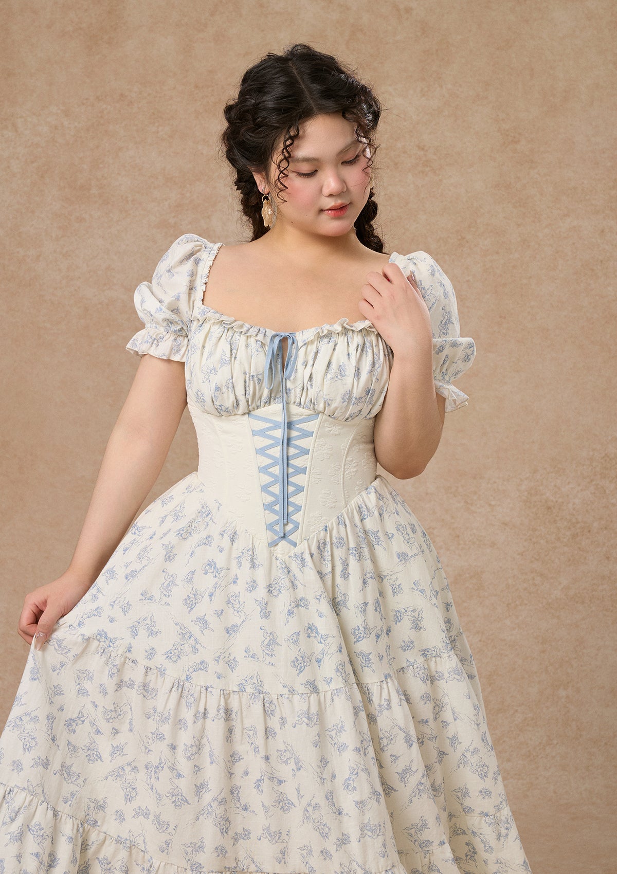 Curve&Plus Blue Dollhouse Corset Dress (Long)