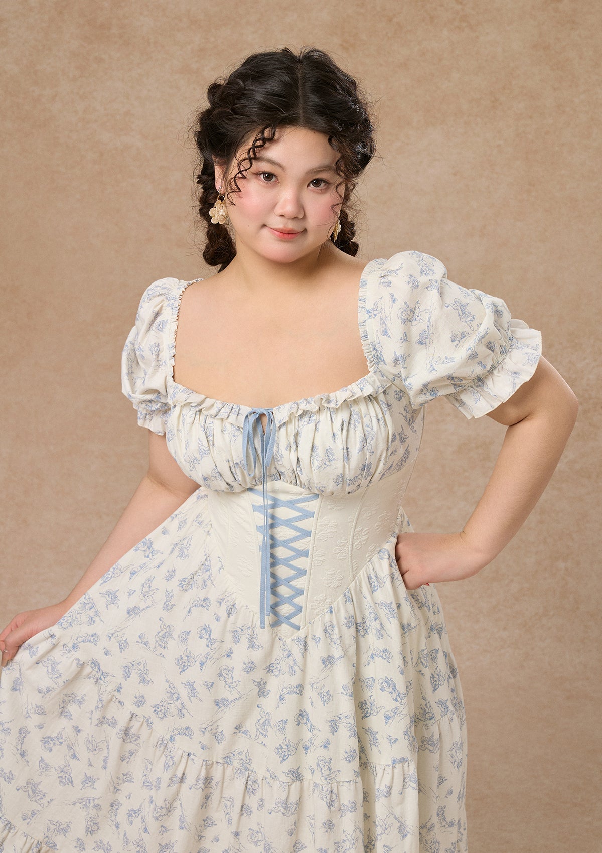 Curve&Plus Blue Dollhouse Corset Dress (Long)