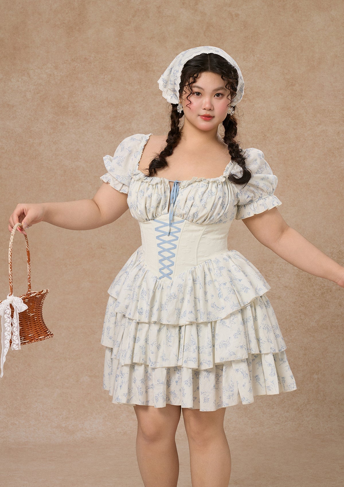 Curve&Plus Blue Dollhouse Corset Dress (Short)