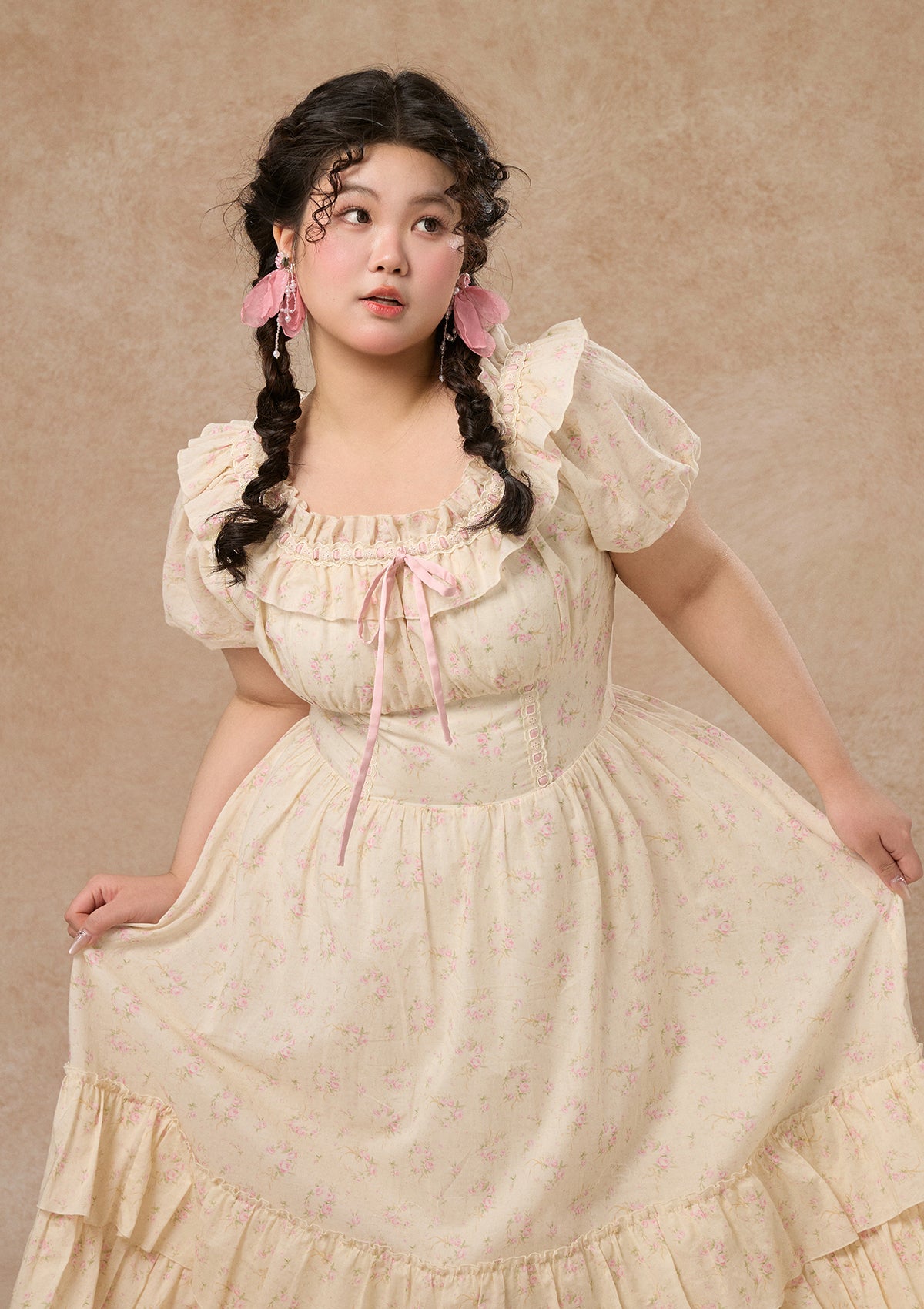 Curve&Plus Flower&Poetry Corset Dress