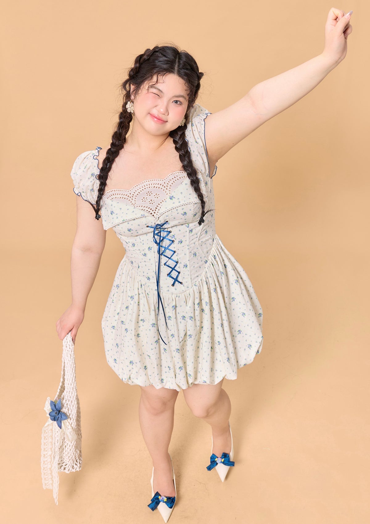 Curve & Plus Blueberry Jam Jar Dress