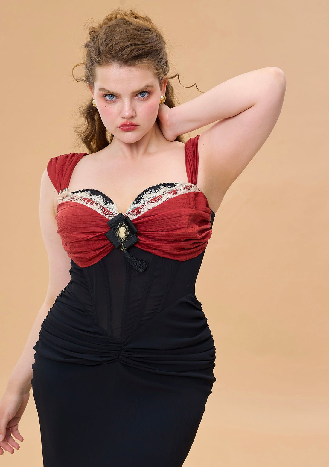 Curve &amp; Plus Shaking the Wine Glass Corset Dress