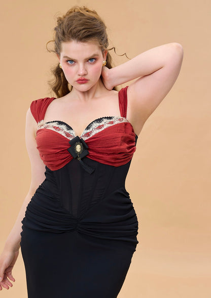 Curve &amp; Plus Shaking the Wine Glass Corset Dress
