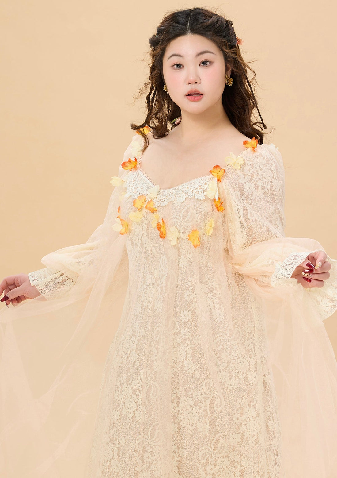 Curve &amp; Plus Sunset &amp; Orange Ocean Dress