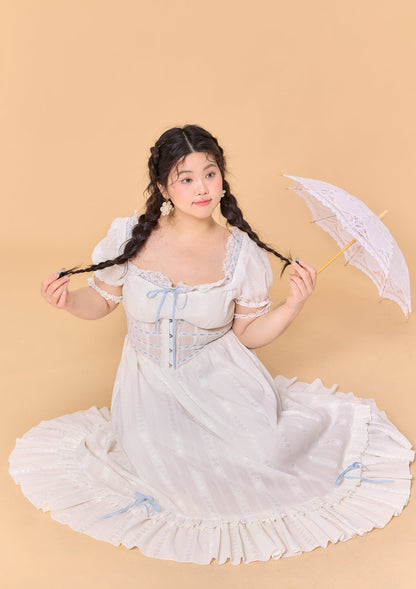 Curve &amp; Plus Dear White Pages Dress