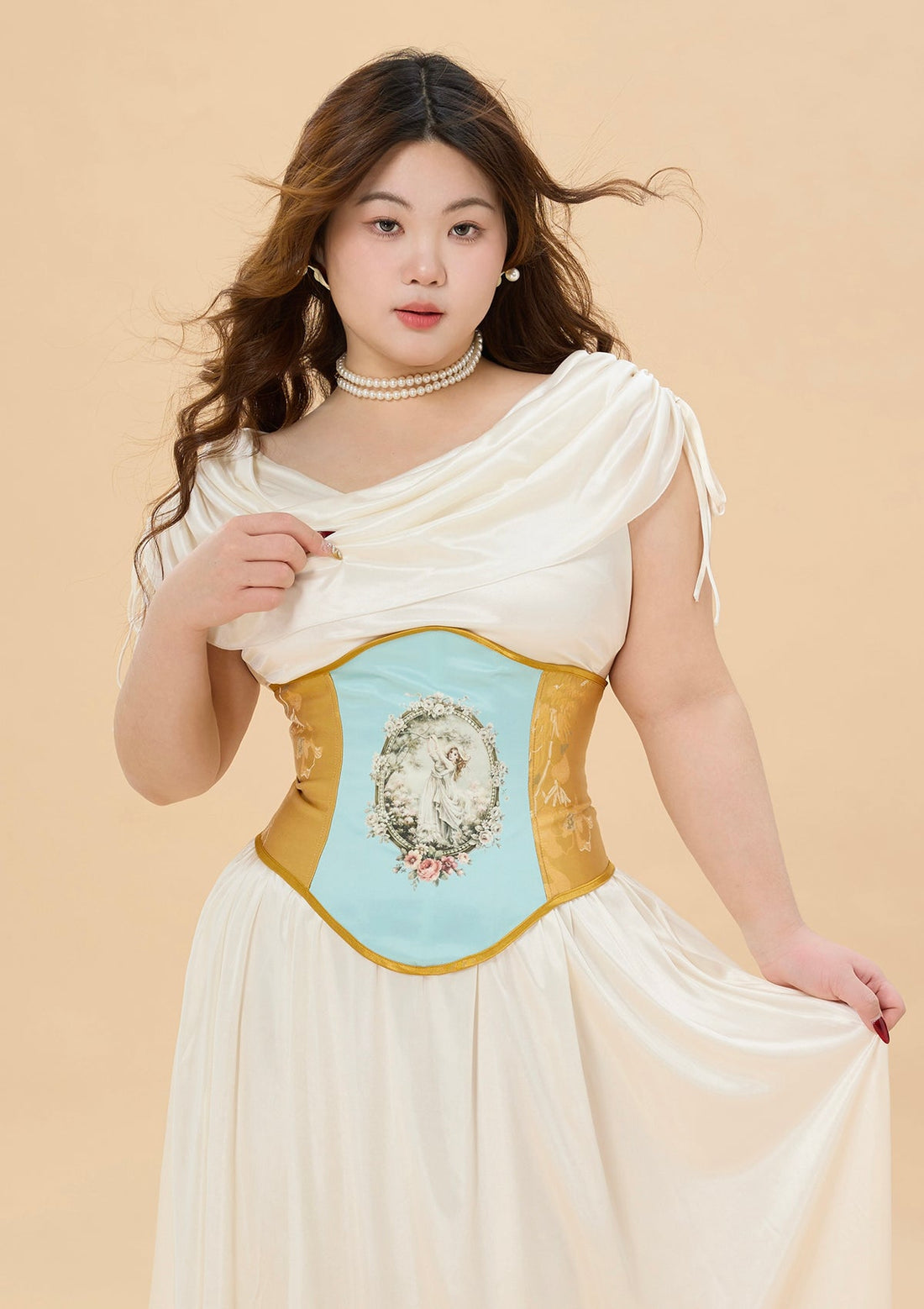 Curve &amp; Plus Holy Golden Crown Corset (underbust)