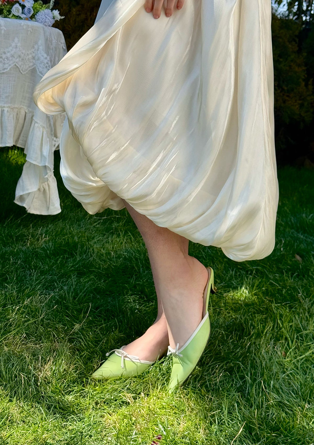 White Butterfly Flora Skirt