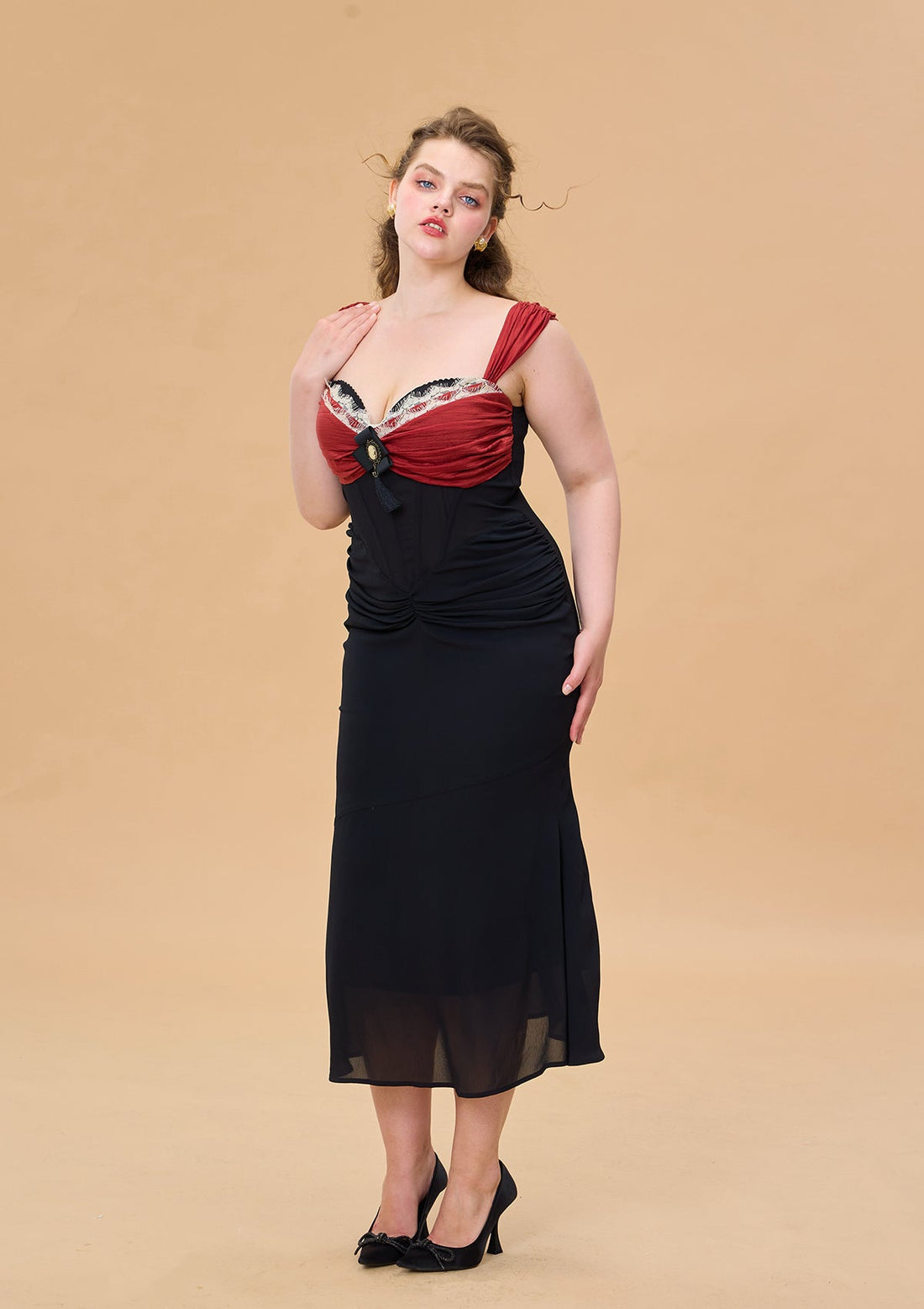 Curve &amp; Plus Shaking the Wine Glass Corset Dress
