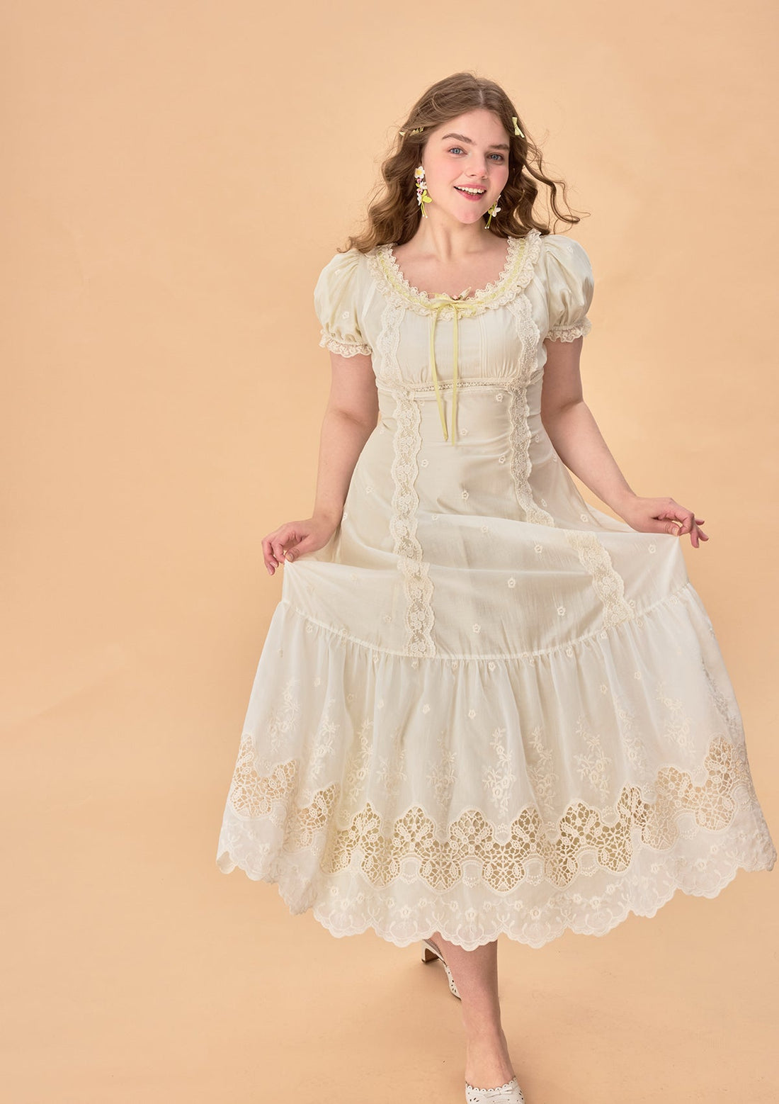 Curve &amp; Plus Green Grapes Dress