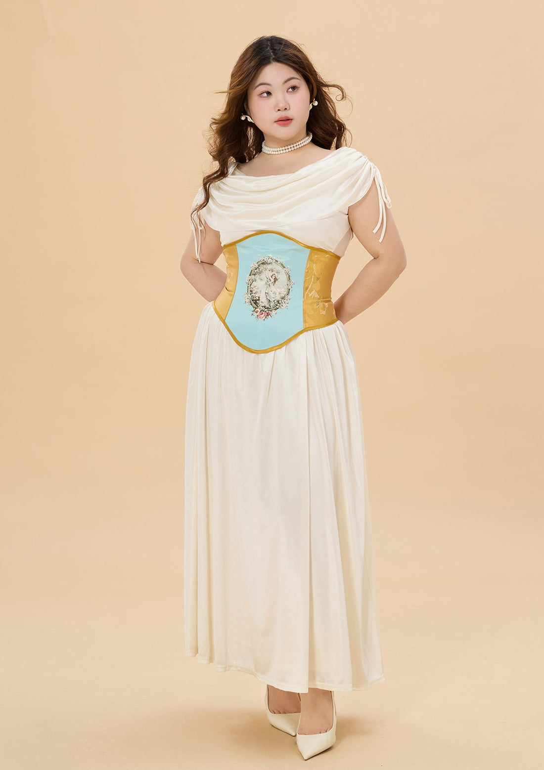 Curve &amp; Plus Holy Golden Crown Corset (underbust)