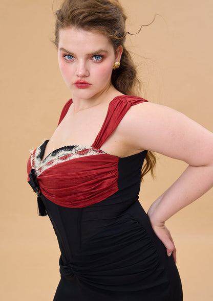 Curve &amp; Plus Shaking the Wine Glass Corset Dress