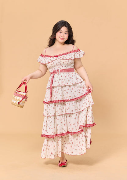 Curve &amp; Plus Red Hood Maiden Dress