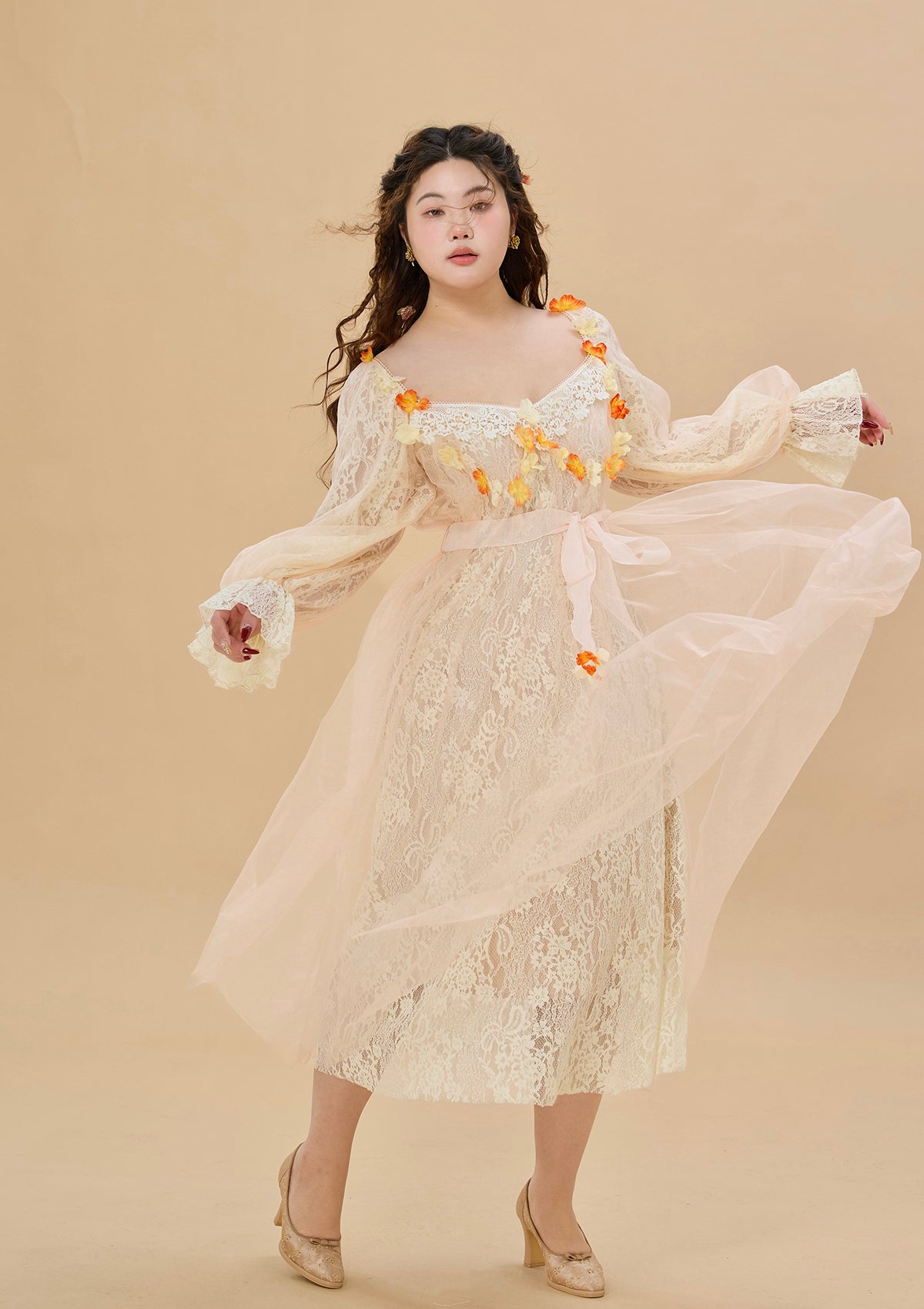 Curve &amp; Plus Sunset &amp; Orange Ocean Dress