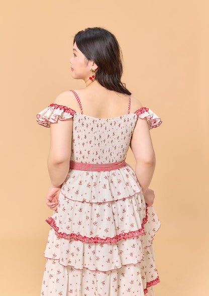 Curve &amp; Plus Red Hood Maiden Dress