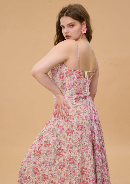 Curve &amp; Plus Tuberose Rose Beauty Dress