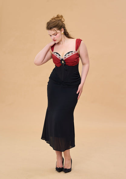 Curve &amp; Plus Shaking the Wine Glass Corset Dress
