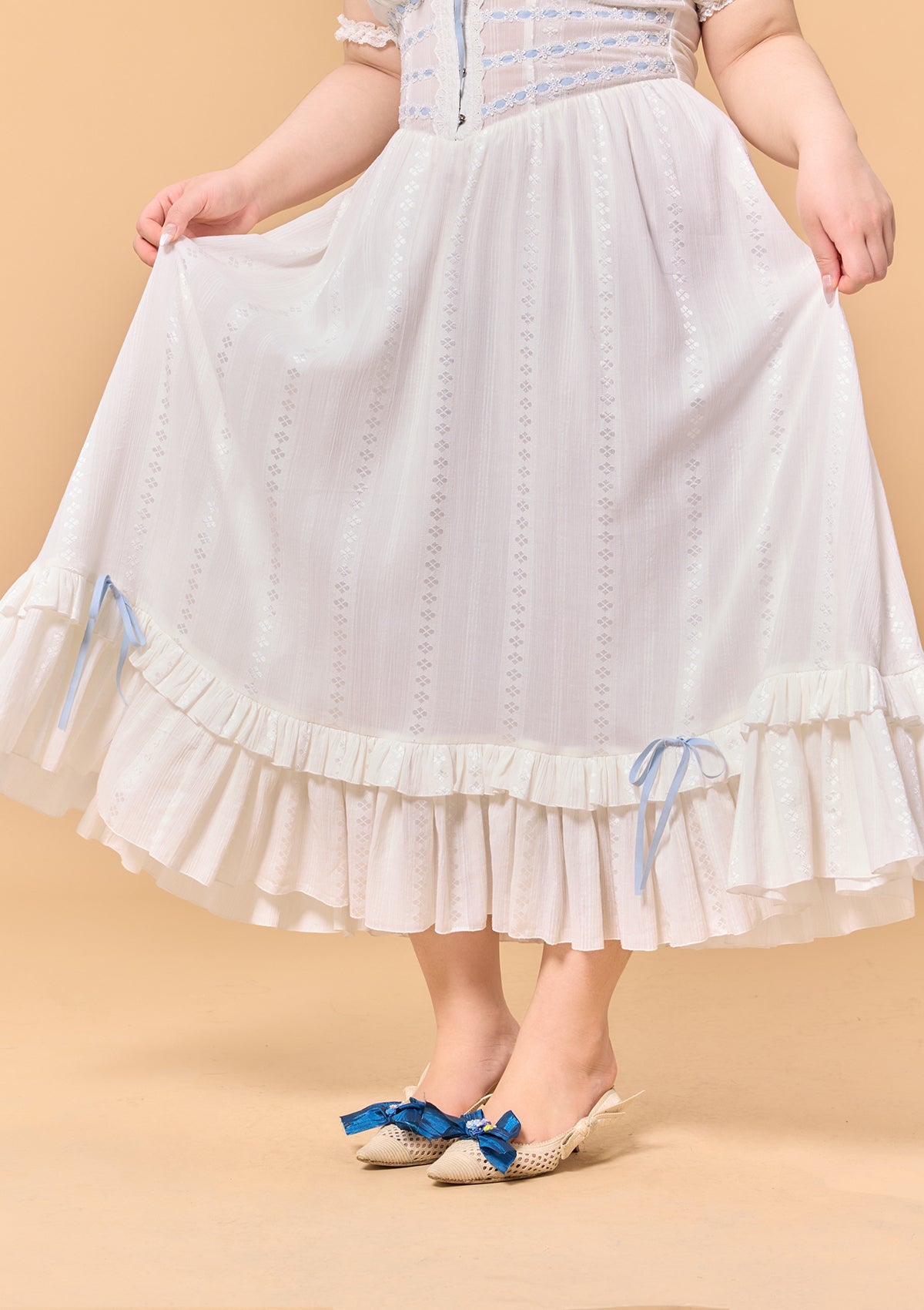 Curve &amp; Plus Dear White Pages Dress