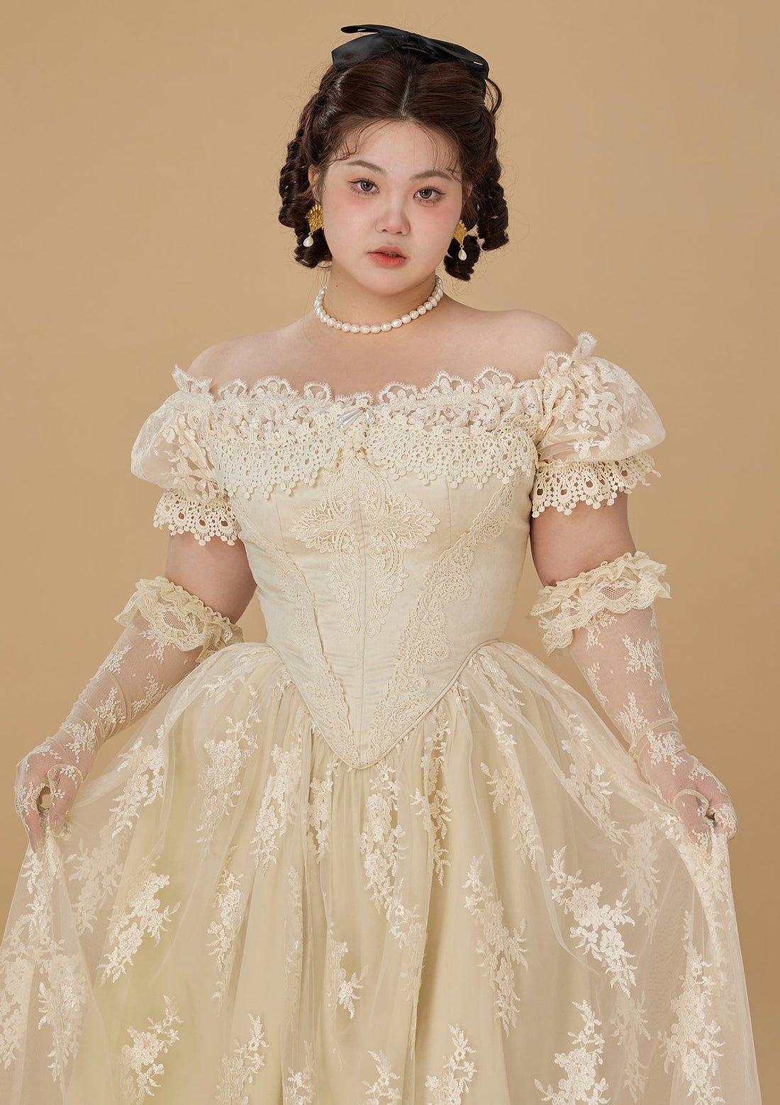 Curve &amp; Plus The Tear of Blossom and Candle Corset Dress