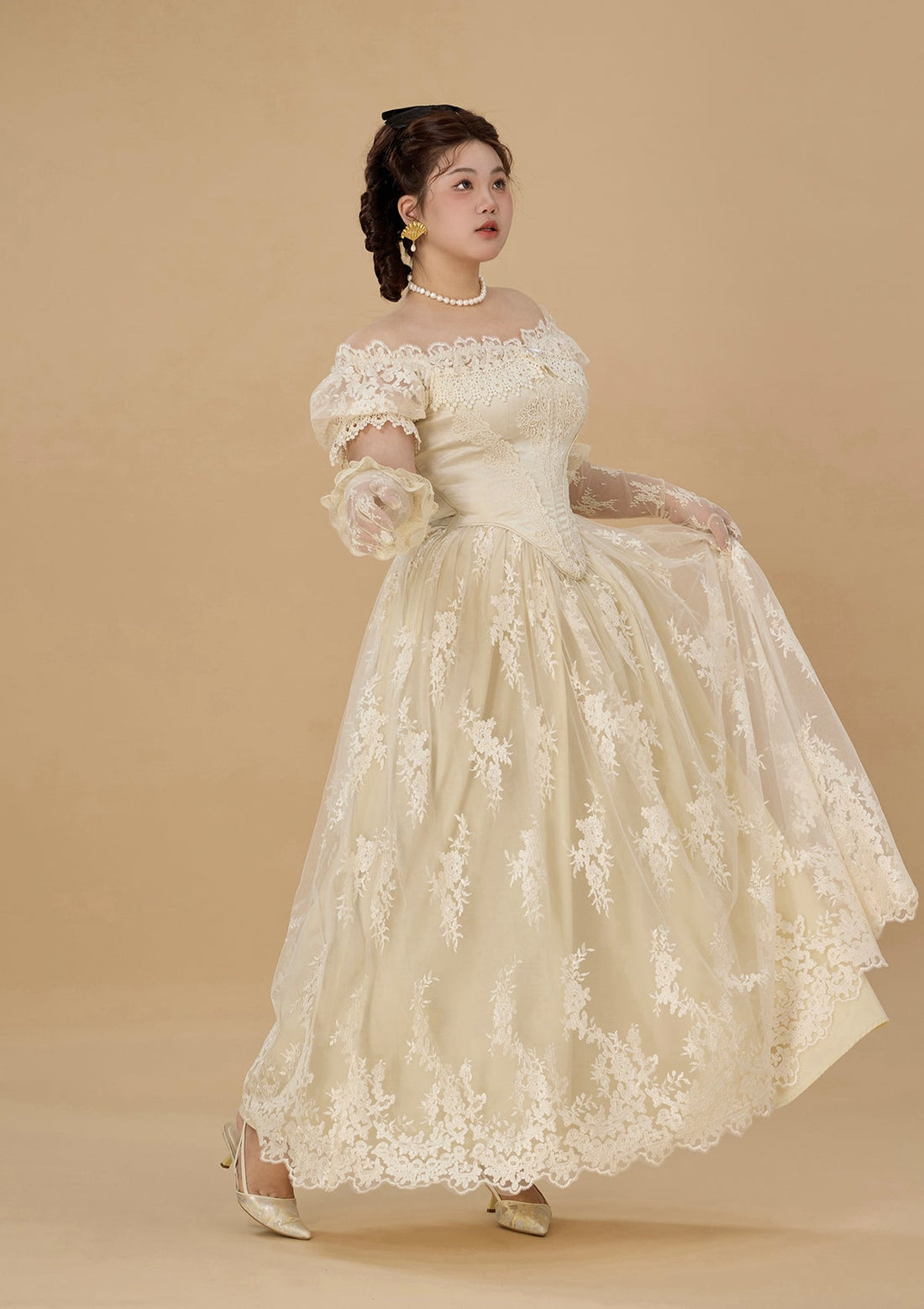 Curve &amp; Plus The Tear of Blossom and Candle Corset Dress