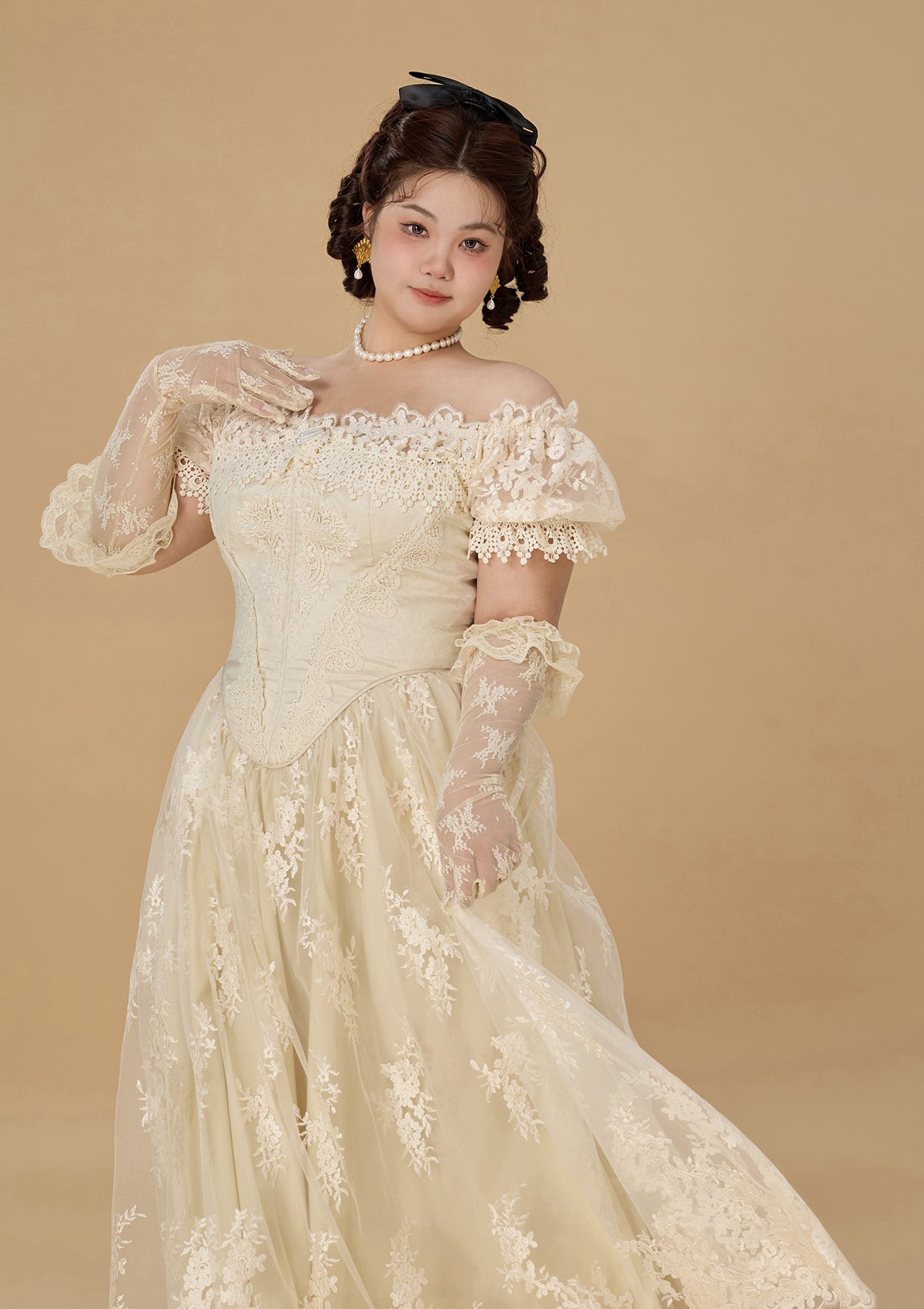 Curve &amp; Plus The Tear of Blossom and Candle Corset Dress