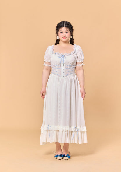 Curve &amp; Plus Dear White Pages Dress