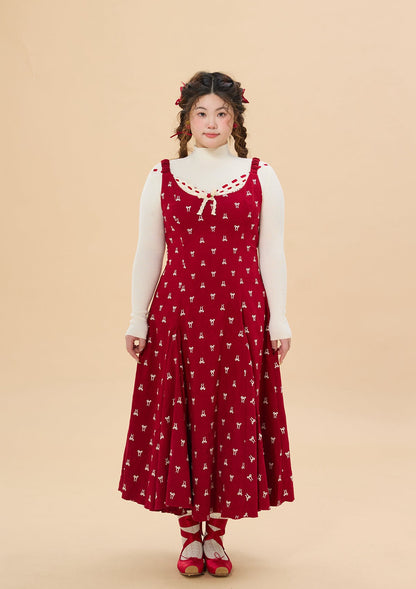 Curve &amp; Plus Strawberry Newspaper Office Dress