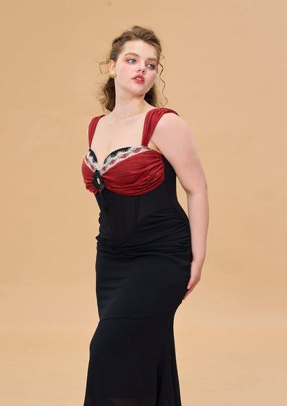 Curve &amp; Plus Shaking the Wine Glass Corset Dress
