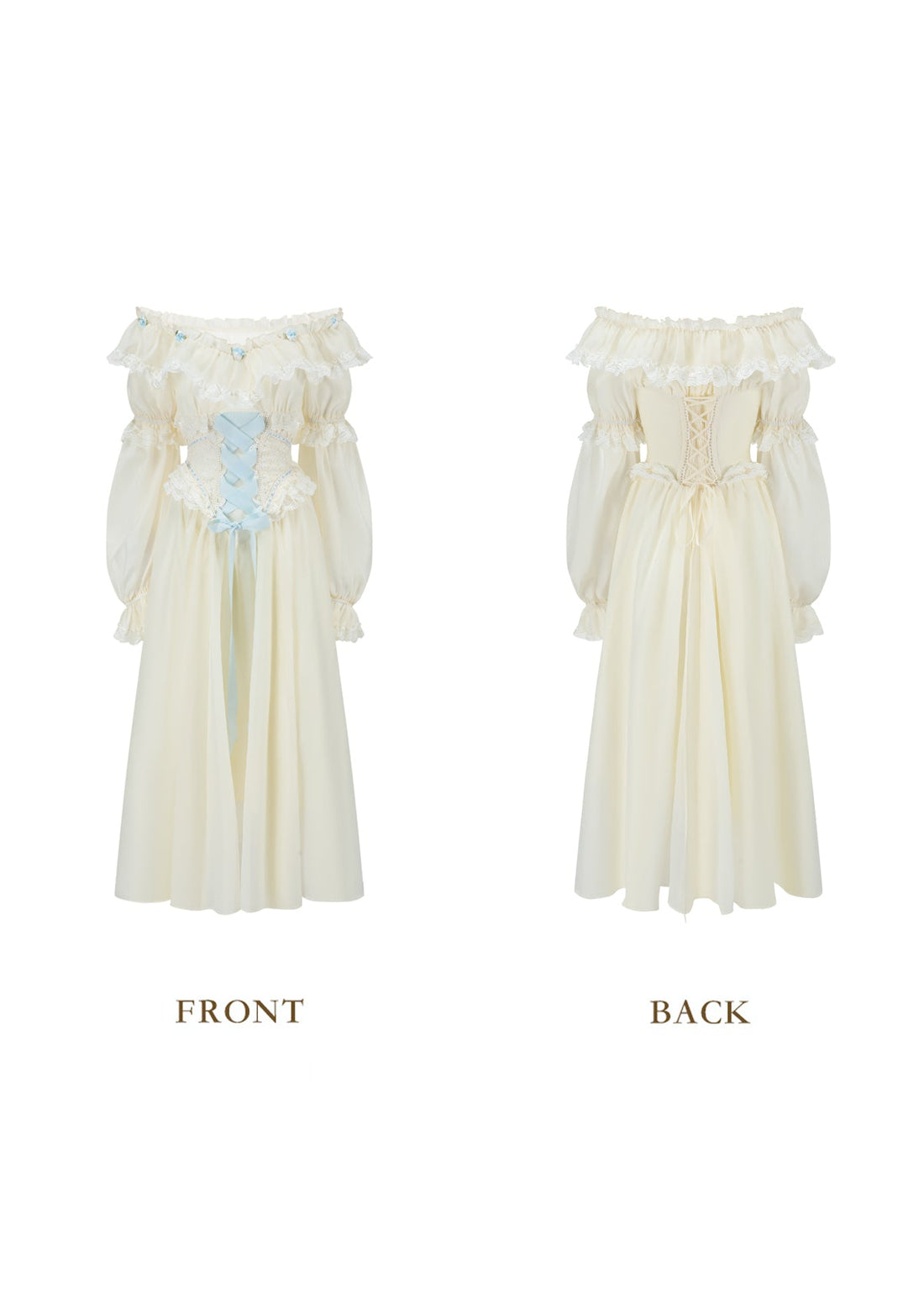 Blue Hydrangea Corset Dress