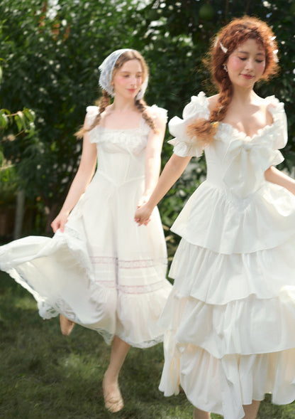 &quot;Pure White&quot; Coral Island Corset Dress