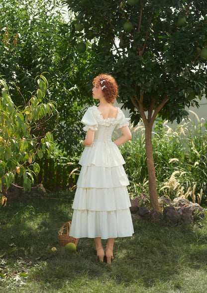 &quot;Pure White&quot; Coral Island Corset Dress