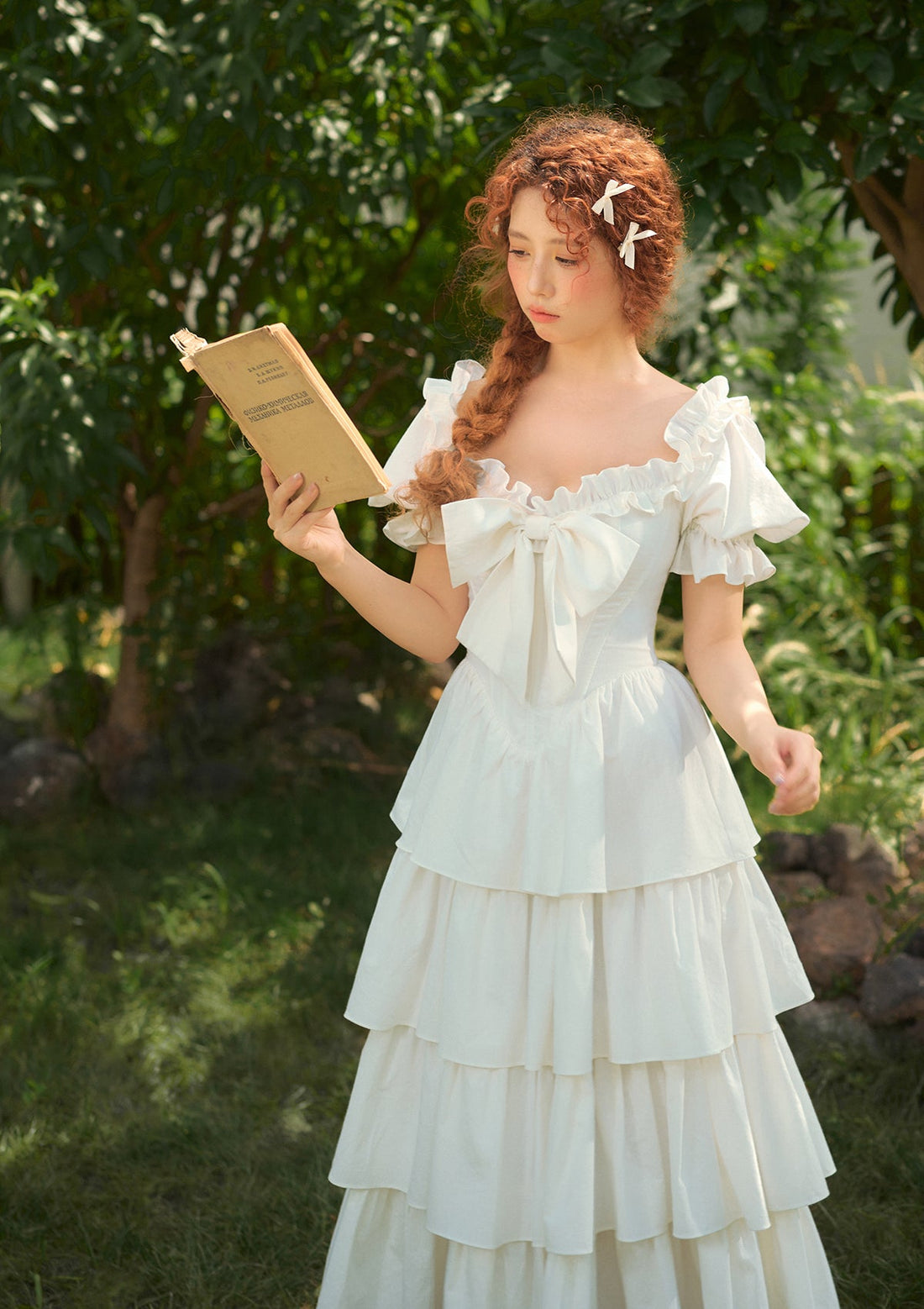 &quot;Pure White&quot; Coral Island Corset Dress
