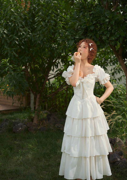 &quot;Pure White&quot; Coral Island Corset Dress