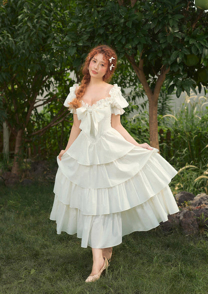 &quot;Pure White&quot; Coral Island Corset Dress