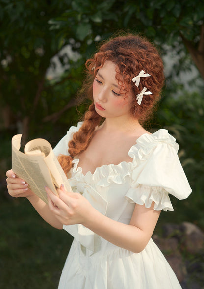 &quot;Pure White&quot; Coral Island Corset Dress
