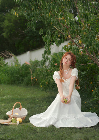 &quot;Pure White&quot; Wisteria Corset Dress