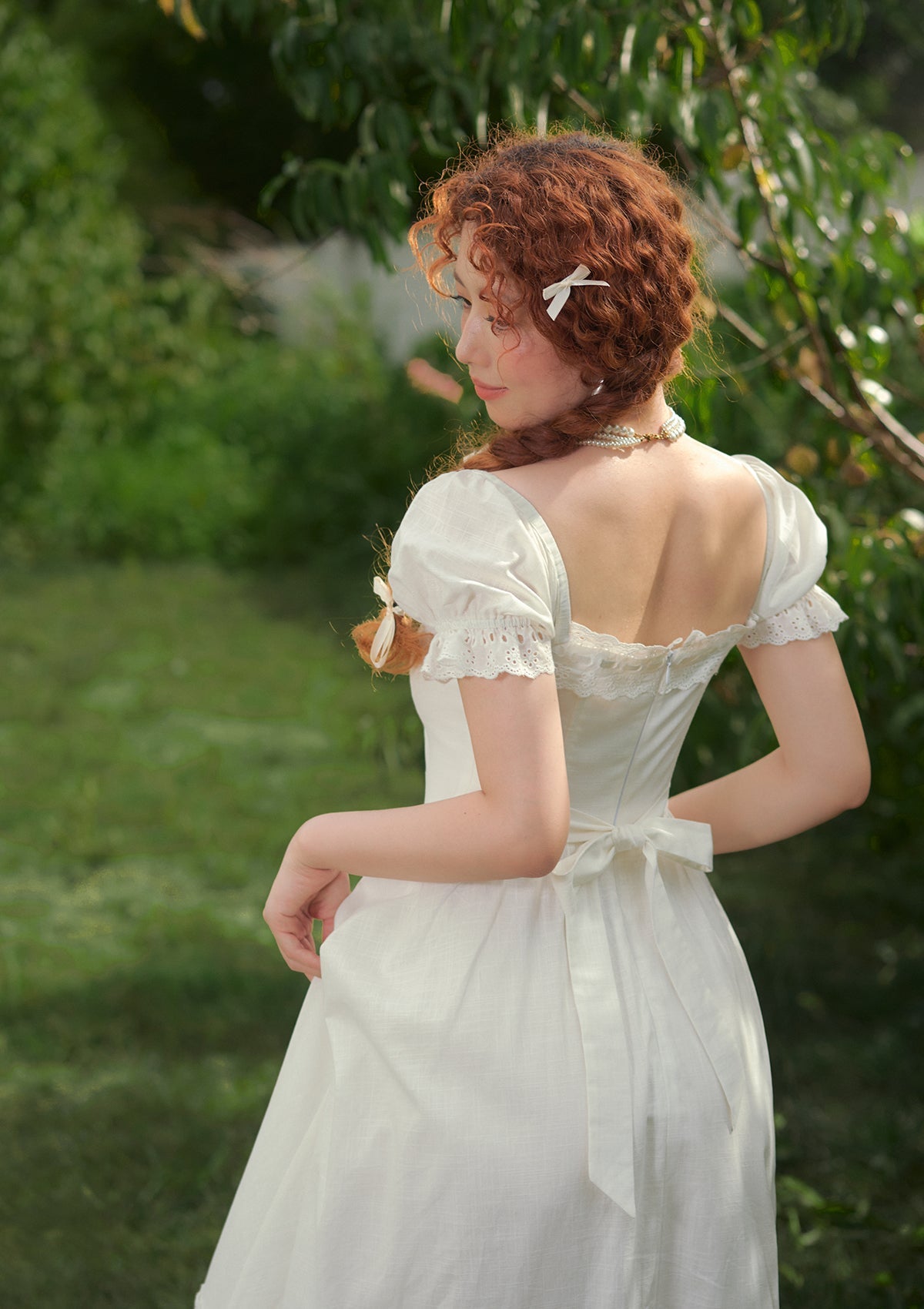 &quot;Pure White&quot; Wisteria Corset Dress