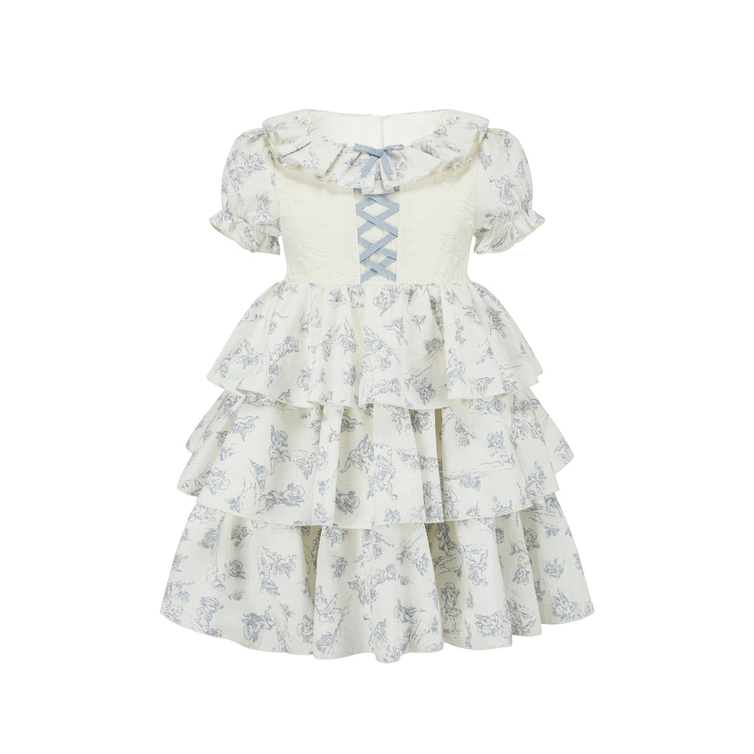 Toddler Girl Blue Dollhouse Corset Dress