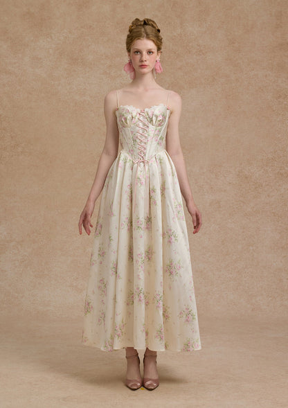 Love Flower Notes Corset Dress