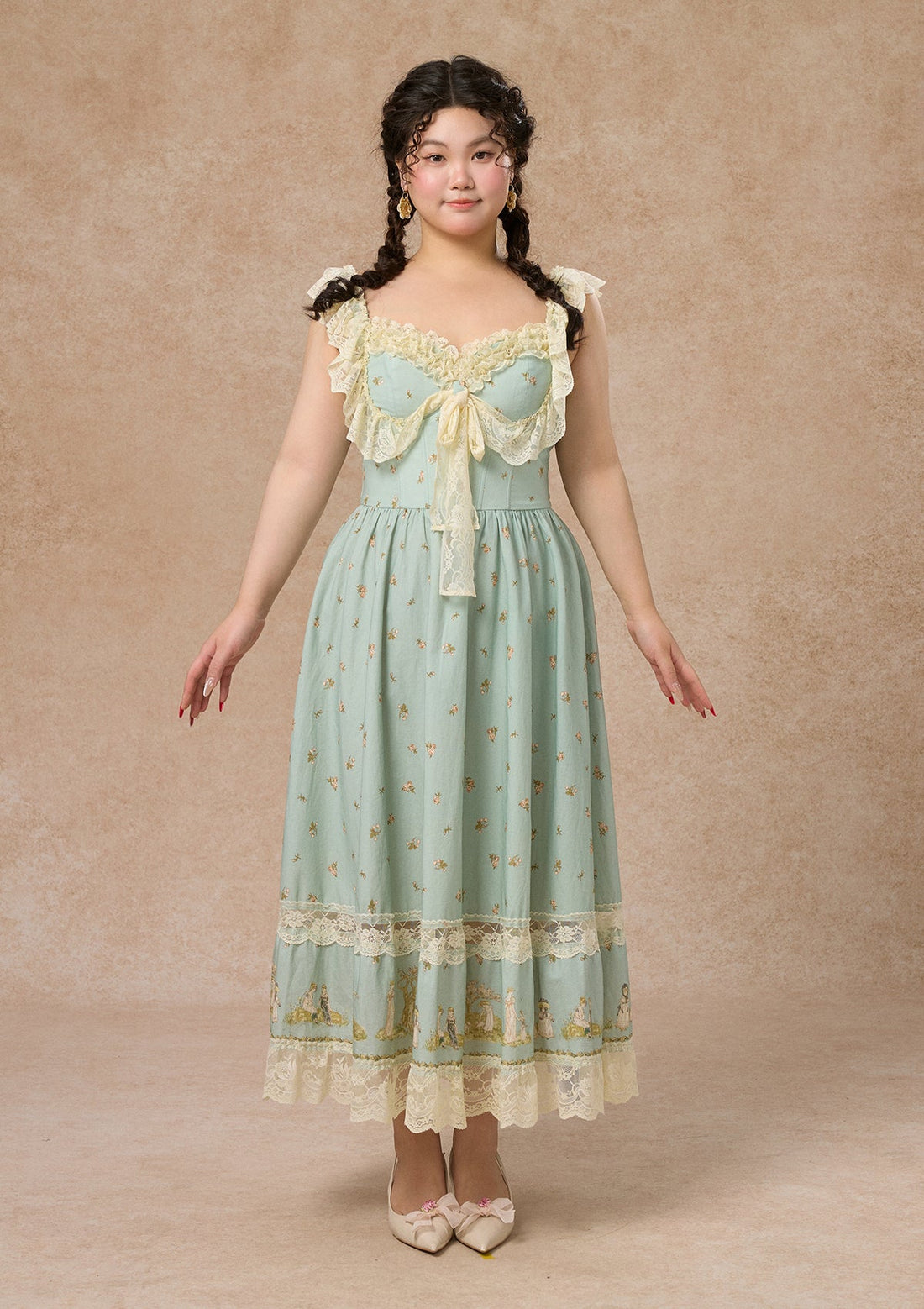 Curve&amp;Plus Woodland Fairy Corset Dress (sleeveless)
